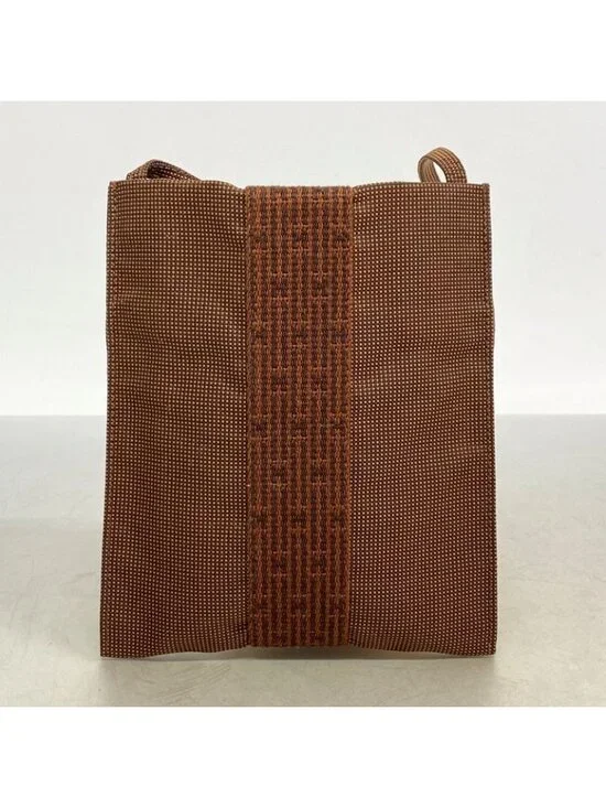 Hermes Shoulder Bag Her Line Pochette Canvas Brown - Picture 8 of 8